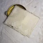 Light Beige Scallop Design Pure Organza Saree