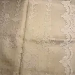 Light Beige Scallop Design Pure Organza Saree