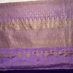Purple With lavender Pure Crepe Silk Saree