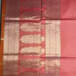 Orange with Pink Lehariya Pattern Chiniya Silk Saree