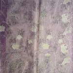 Lavender Scallop border with Floral Pattern Organza Saree