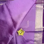 Purple With Pink Lehariya pattern Chiniya Silk Saree