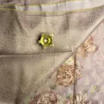 Cream Floral pattern with buttas Muga Silk Saree