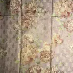 Cream Floral pattern with buttas Muga Silk Saree