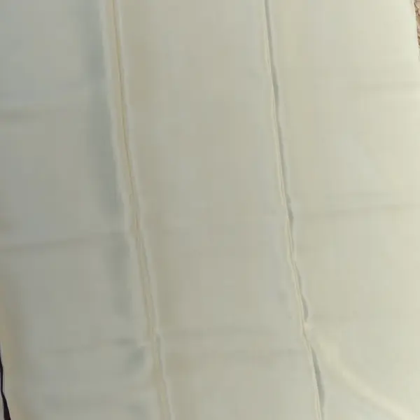 Cream body with green and pink rich border pure crepe silk saree 120gsm