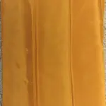 Mustard yellow plain Pure Mysore crepe silk saree 120gsm