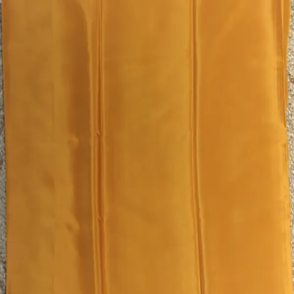 Mustard yellow plain Pure Mysore crepe silk saree 120gsm