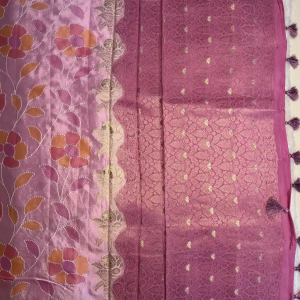 Rangkat baby pink pure kota saree