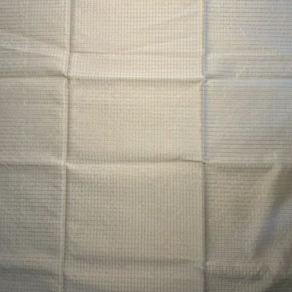 White & Red Microchecks Maheshwari Silk Cotton Saree