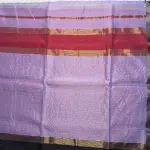 Lavender Ganga Jamuna Border Maheshwari Silk Cotton Saree