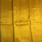 Yellow with thread work semi Raw Silk Saree