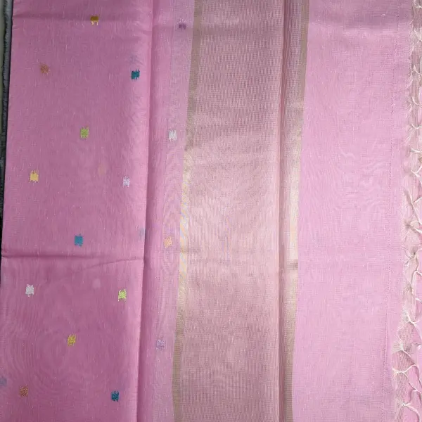 Baby Pink with thread work Kota Cotton Saree