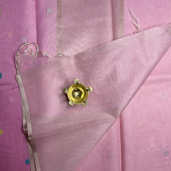 Baby Pink with thread work Kota Cotton Saree