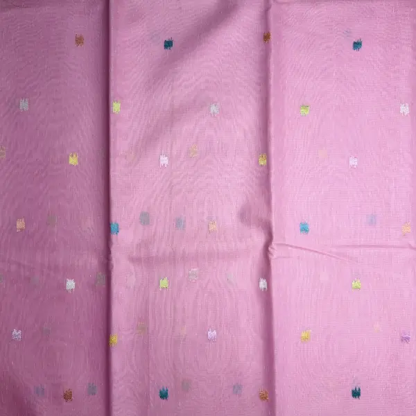 Baby Pink with thread work Kota Cotton Saree
