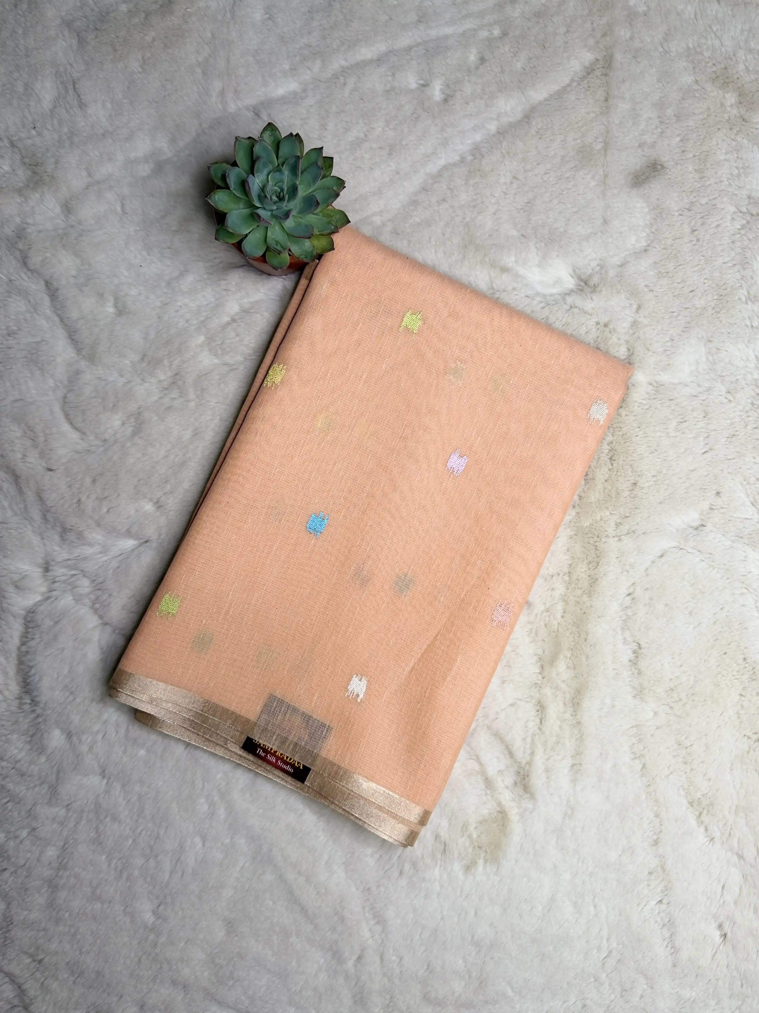 Baby Pink with thread work Kota Cotton Saree