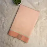 Peach with elegant mirror work Kota Cotton Saree