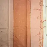 Peach with elegant mirror work Kota Cotton Saree