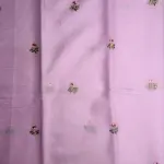 Rose Pink with floral thread work Kota Silk Cotton Saree