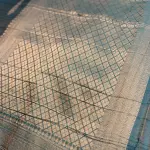 Blue Leaf motif Crush Viscose Fancy Saree