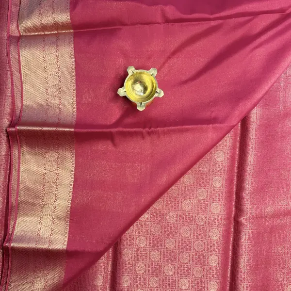 Red checks with buttas Viscose Fancy Saree