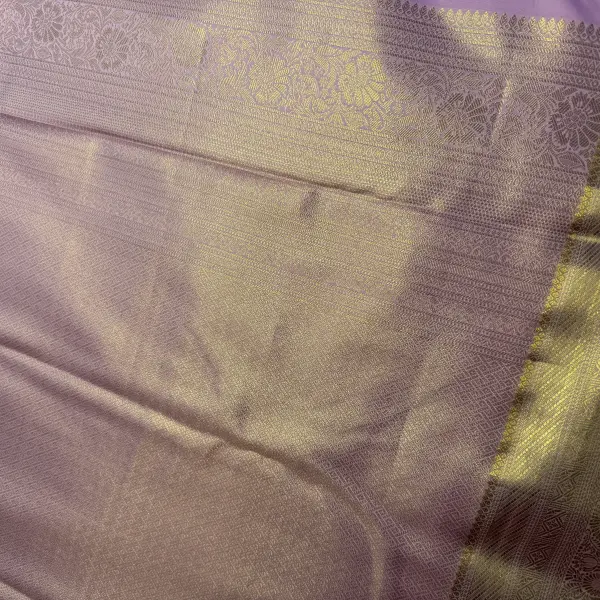 Navy Blue & Pink Border Semi Silk Saree