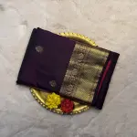 Wine body with rich border & pallu Semi Silk Saree