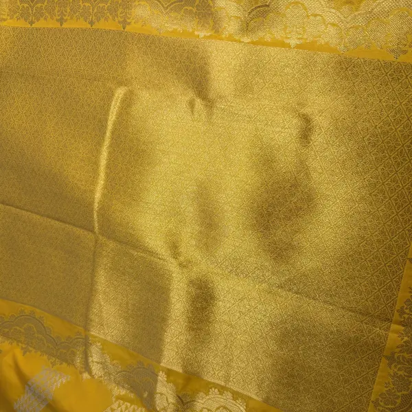 Yellow lehariya design Semi Silk Saree