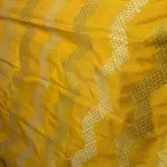 Yellow lehariya design Semi Silk Saree