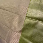 Pink & Green Microchecks Semi Silk Saree