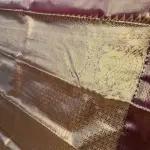 Blue & Maroon rich pallu tissue semi silk