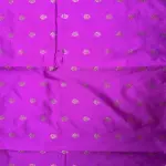 Dark pink with small buttas semi benaras saree