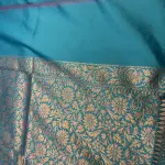 Rama Green plain with rich pallu semi benaras saree
