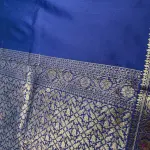 Navy Blue with small buttas rich pallu semi benaras saree