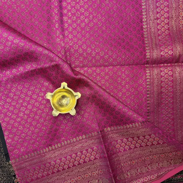 Black long border with grand pallu benaras saree