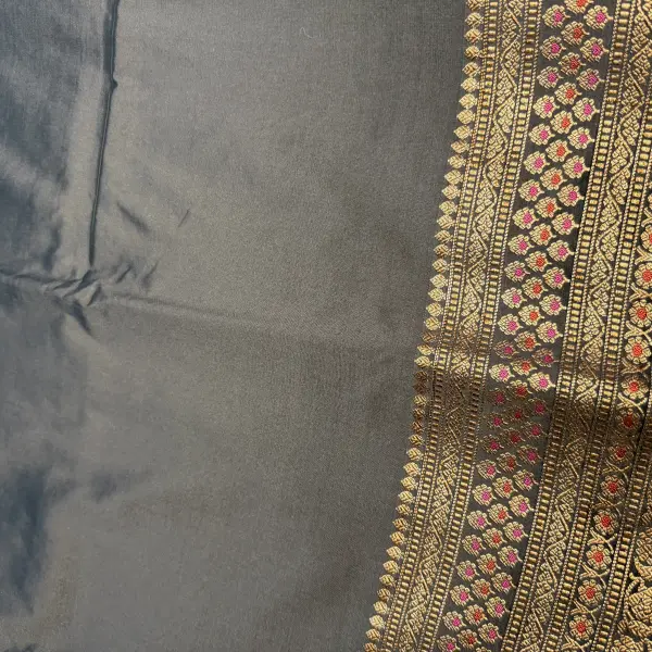 Black long border with grand pallu benaras saree
