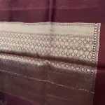 Maroon bentex border Chiniya silk saree