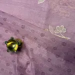 Rose pink thread work kota cotton saree