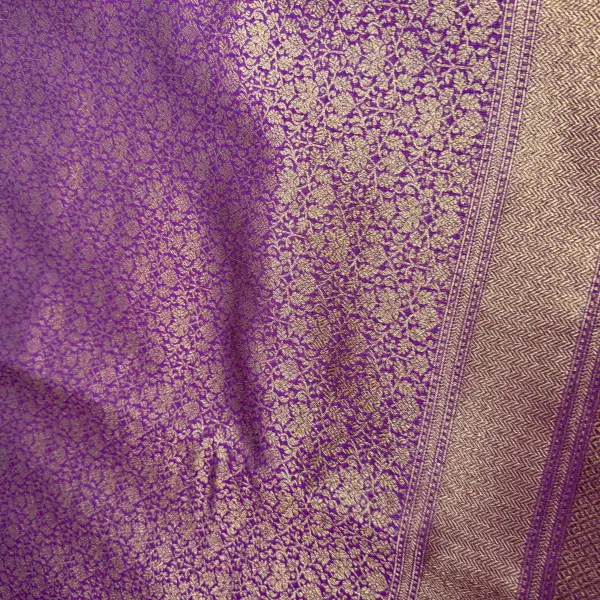 Dark pink full body zari work benaras saree