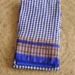 Ilakal Blue and White Checks pattern Saree