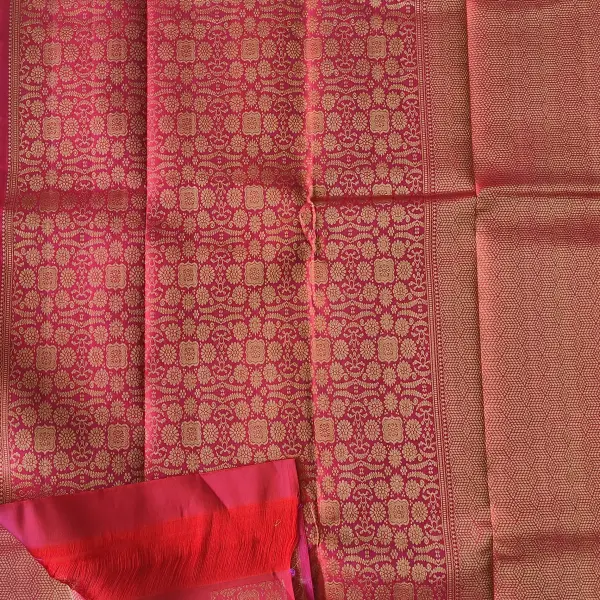 Pink Brocade Pure Kanchipuram Saree