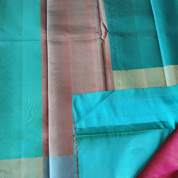 Pink full zari without border Pure Kanchipuram silk saree