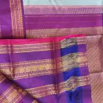 Sky blue small motif with rich bentex border Pure Kanchipuram silk saree