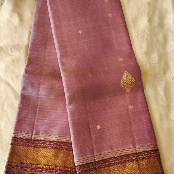Lavender Pure kanchipuram silk saree