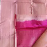 Baby pink contemporary floral pattern Pure kanchipuram silk saree