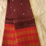Chocolate brown with elegant border Pure kanchipuram silk saree