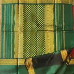 Red and green Pure kanchipuram silk saree
