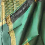 Red and green Pure kanchipuram silk saree