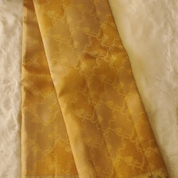 Beige and pink pure silk saree