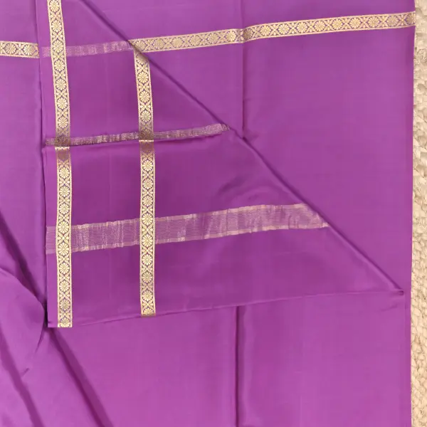 Magenta pink bentex border pure crepe silk 120gsm