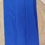 Royal Blue plain Pure Mysore crepe silk saree 120gsm